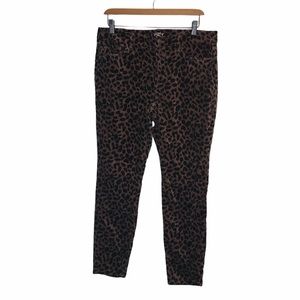 Ann Taylor LOFT Leopard Velvet Skinny Pants 31 12P